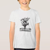 T-shirt En Tri-matière Whimsical Elephant on Trampoline – Cute Playfull (Recto)