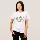 T-shirt En Tri-matière Whimsical Hand Drawn Doodle Green (Recto plein)