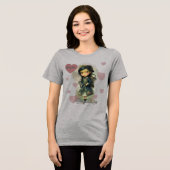 T-shirt En Tri-matière Whimsical Kawaii Fairy Tale Girl (Recto plein)