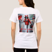 T-shirt En Tri-matière Whimsical Kitten Pluie Run Femmes Bella+Canvas Ful (Verso)