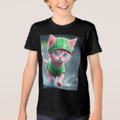 T-shirt En Tri-matière Whimsical Kitten Pluie Run Premium Unisex Tee Jeun (Recto)