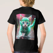 T-shirt En Tri-matière Whimsical Kitten Pluie Run Premium Unisex Tee Jeun (Verso)
