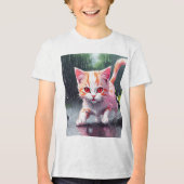 T-shirt En Tri-matière Whimsical Kitten Pluie Run Premium Unisex Tee Jeun (Recto)