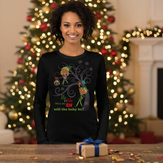 T-shirt En Tri-matière Whimsical What the Elf Will the Baby Be?