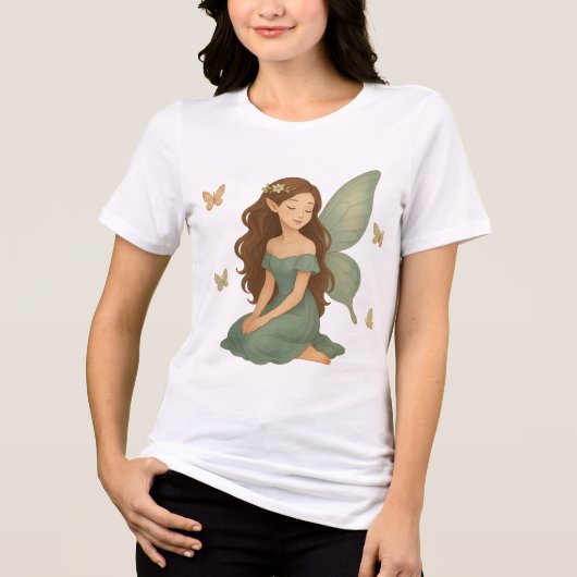 T-shirt En Tri-matière Whispering Fairy Dream surrounded by butterflies (Recto)
