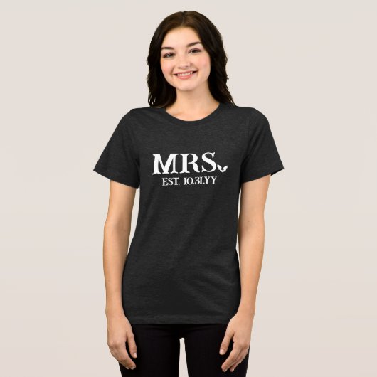 T-shirt En Tri-matière White Bat Goth Mme Mariage établie Date (Recto plein)