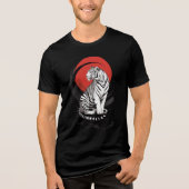 T-shirt En Tri-matière White Tiger With Red Sun Artistic  (Recto)