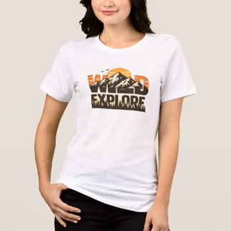 T-shirt En Tri-matière Wild Explore Vintage Mountain Adventure Outdoor