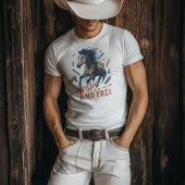 T-shirt En Tri-matière Wild & Free Mustang Cowgirl Design