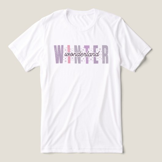 T-shirt En Tri-matière Winter Wonderland - Typographie Festive Art (Design Recto)