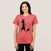 T-shirt En Tri-matière Witch Walking Frenchie (Recto plein)