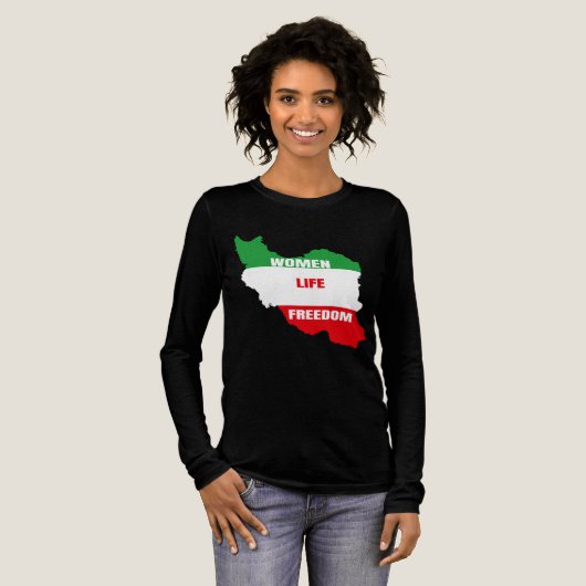 T-shirt En Tri-matière Women Life Freedom Support Femmes d'Iran (Recto complet)