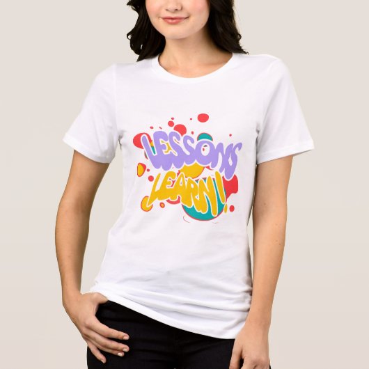 T-SHIRT  EN TRI-MATIÈRE WOMEN'S PAINT SPLASH LESSONS LEARN T SHIRT  (Recto)