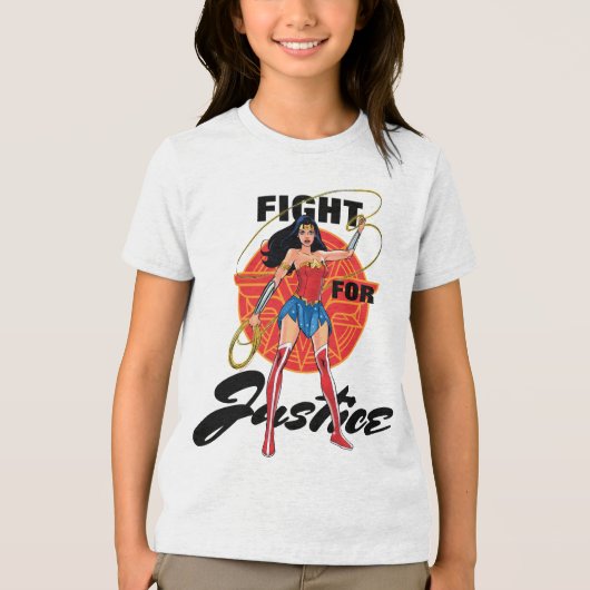 T-shirt En Tri-matière Wonder Woman With Lasso - Lutte Pour La Justice (Recto)