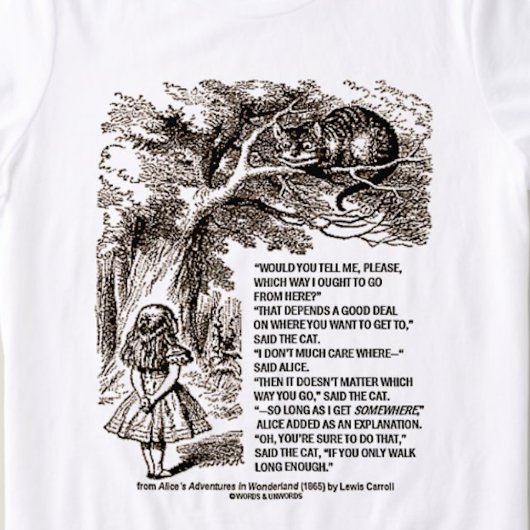 T-shirt En Tri-matière Wonderland Quelle Voie Je Devrais Aller Citer