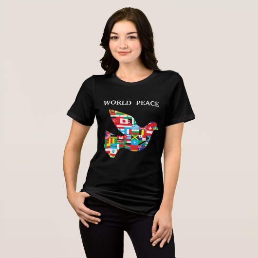 T-shirt En Tri-matière world peace Tri-Blend Shirt (Recto plein)