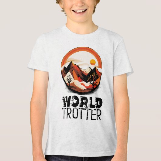 T-shirt En Tri-matière World Trotter - Aventura en el Horizonte (Recto)