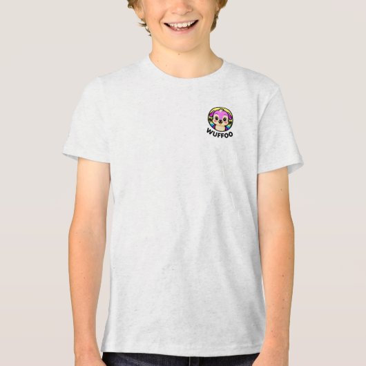 T-shirt En Tri-matière Wuffoo Adventures Cute Kawaii Puppy animation logo (Recto)