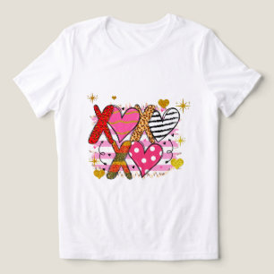 T-shirt En Tri-matière XOXO Cœur Mignon & Ludique