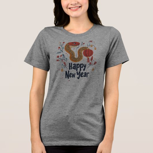 T-SHIRT  EN TRI-MATIÈRE YEAR OF SNAKE  (Recto)