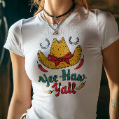 T-shirt En Tri-matière Yee Haw Y’all Cowgirl Design Casquette