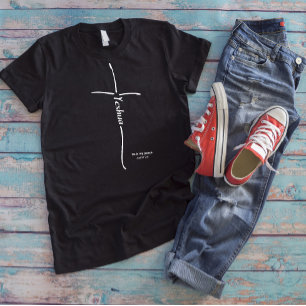 T-shirt En Tri-matière Yeshua Croix croyant messianique Torah Hébreu