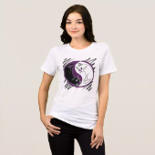 T-shirt En Tri-matière Yin Yang Cats T-Shirt | Asexual Ace Pride Flag (Recto plein)