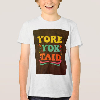 T-shirt En Tri-matière "YORE YOK TAID Slogan T-shirt homme" "Hommes branc