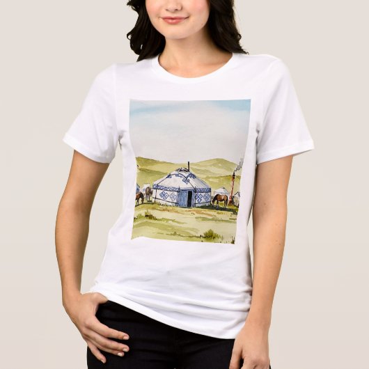 T-shirt En Tri-matière Yourte mongole (Recto)