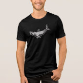 T-shirt En Tri-matière Yuma V2 noir et blanc (Disco Shark) (Recto)