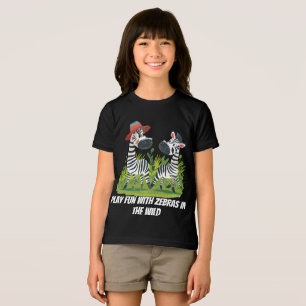T-shirt En Tri-matière Zebra Twins in in the Wild et nom personnalisé