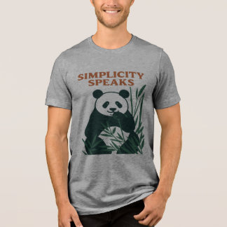 T-shirt En Tri-matière Zen Panda - Simplicité Parle Design
