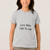 T-shirt En Tri-matière zéro filtre 100 % réel en gris (Recto)