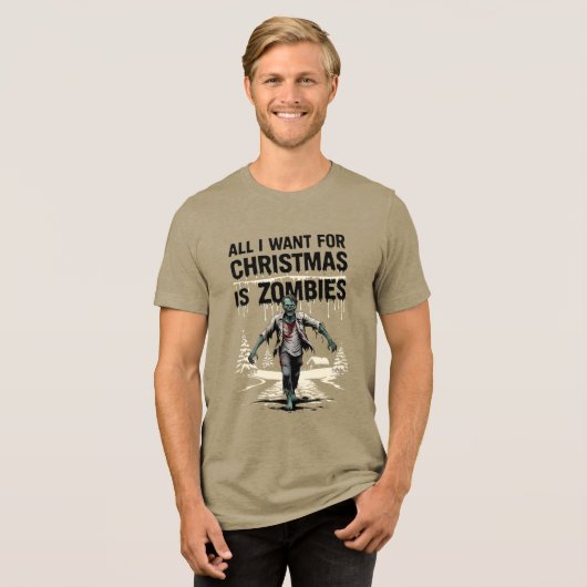 T-shirt En Tri-matière Zombie Hunter Christmas Wish Zombies pour Noël (Recto plein)