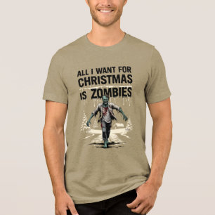 T-shirt En Tri-matière Zombie Hunter Christmas Wish Zombies pour Noël