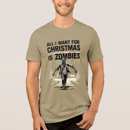T-shirt En Tri-matière Zombie Hunter Christmas Wish Zombies pour Noël (Recto)