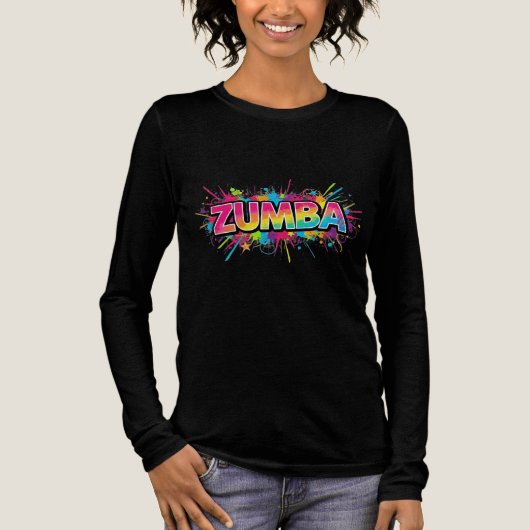 T-shirt En Tri-matière Zumba long manches pour femmes (Recto)