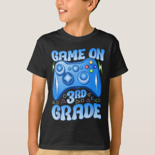 T-shirt En Troisième Année De Retour À L'École Jeux Vidéos
