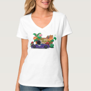 T-shirt en V pour femmes Moving on