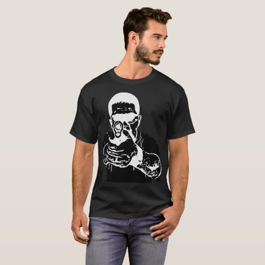 T-shirt en vue noir (Devant entier)