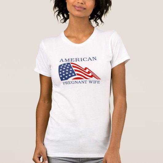 T-shirt enceinte d'épouse d'Américain (Devant)
