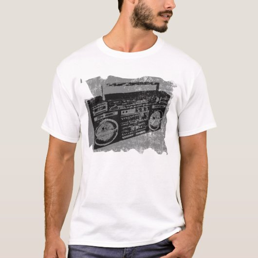 T-SHIRT ENCEINTE RETRO 80'S 90'S BOOM BOX (Devant)