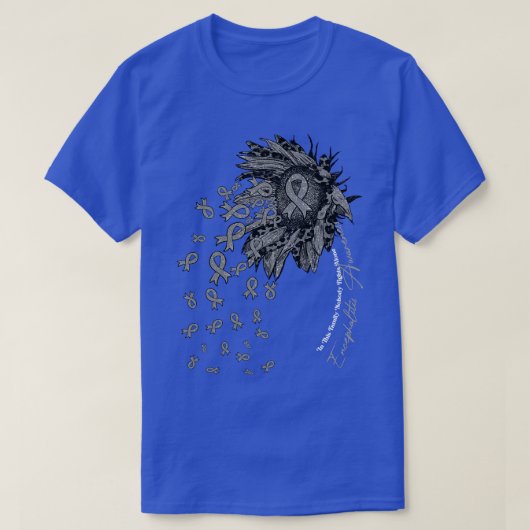 T-shirt Encéphalite Sensibilisation tournesol personne ne (Design devant)