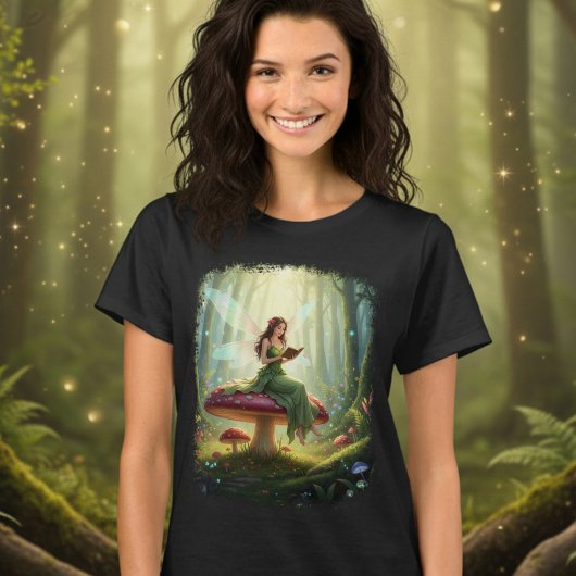 T-shirt Enchanted Day Fairy Reading a Book