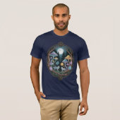T-shirt Enchanted Moonlit Wolves and Psychedelic Mushrooms (Devant entier)