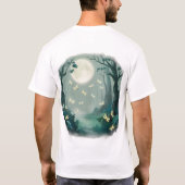 T-shirt Enchantement Lune : Les lucioles dans la forêt (Dos)