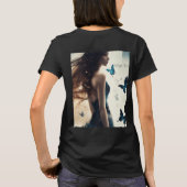 T-shirt Enchanter fille avec papillon et design floral T (Dos)