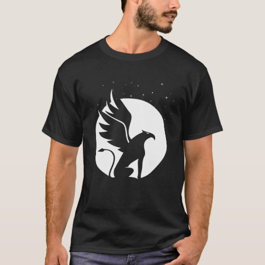 T-shirt Enchanting Griffin graphic with Celestial Backdrop (Devant)