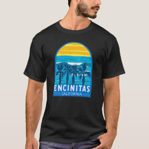 T-shirt Encinitas California Travel Art Vintage