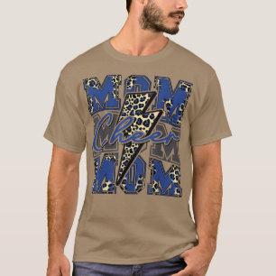 T-shirt Encourage Maman Éclair Encourage Léopard Bleu 